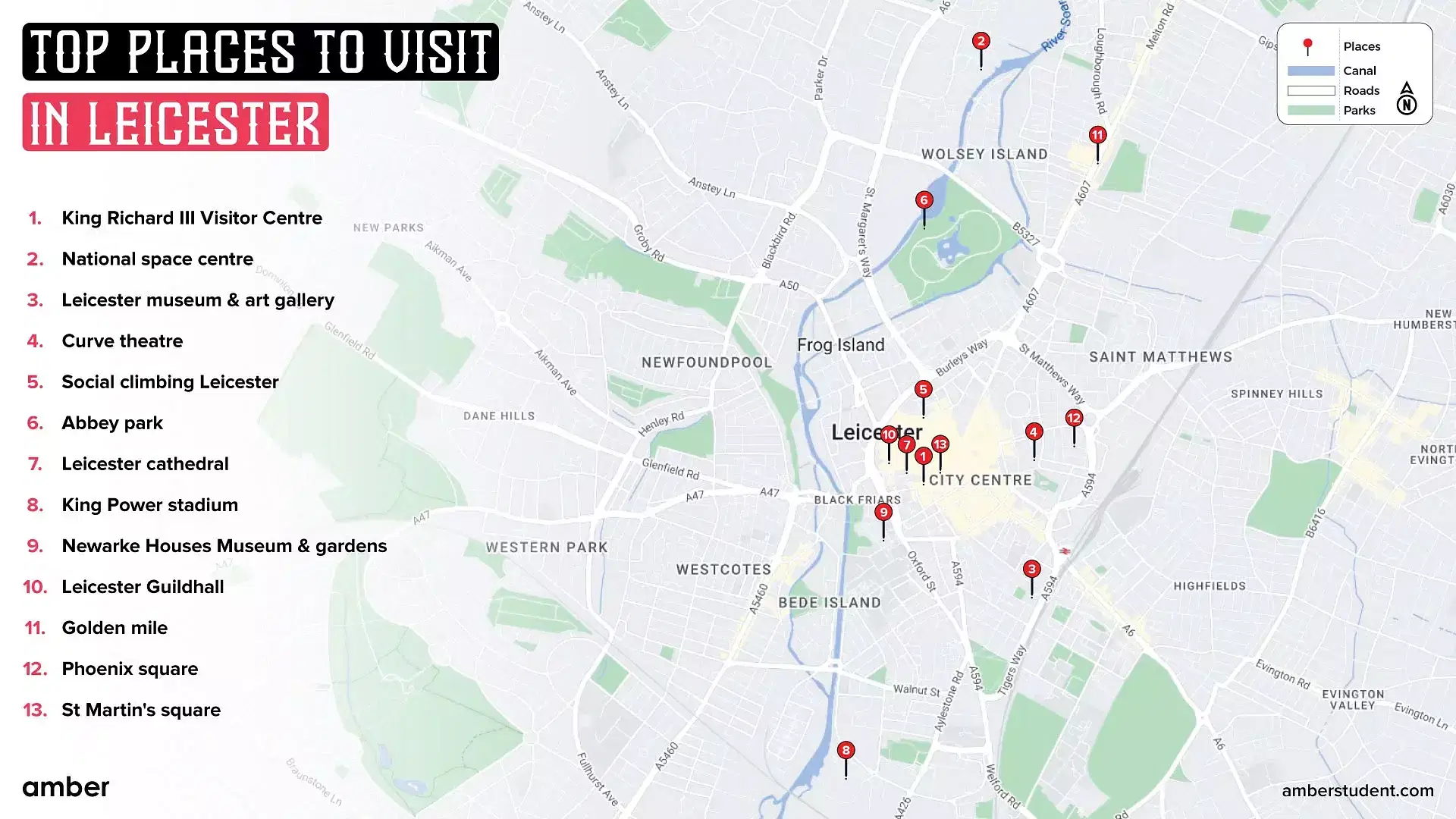 Top Places to visit in Leicester